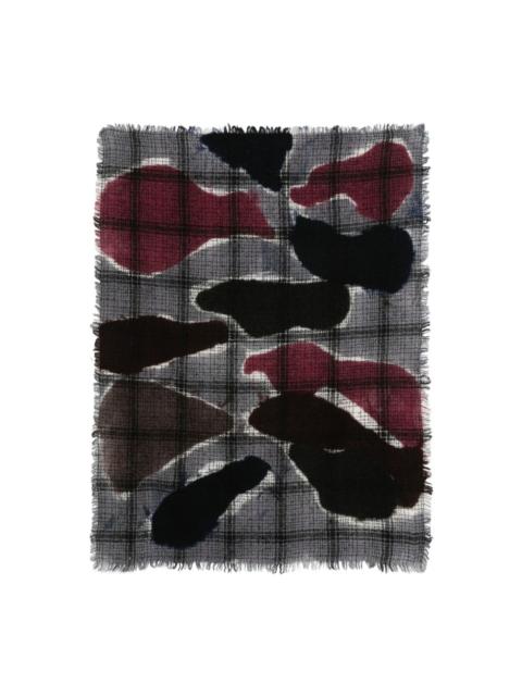 Faliero Sarti abstract plaid-check scarf
