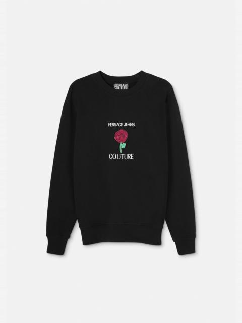 VERSACE JEANS COUTURE Roses Logo Sweatshirt
