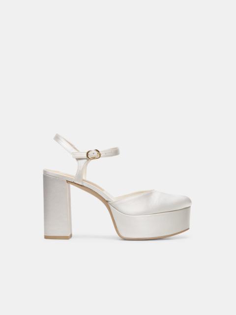 dolce vita GERO SATIN HEELS TRUE WHITE SATIN