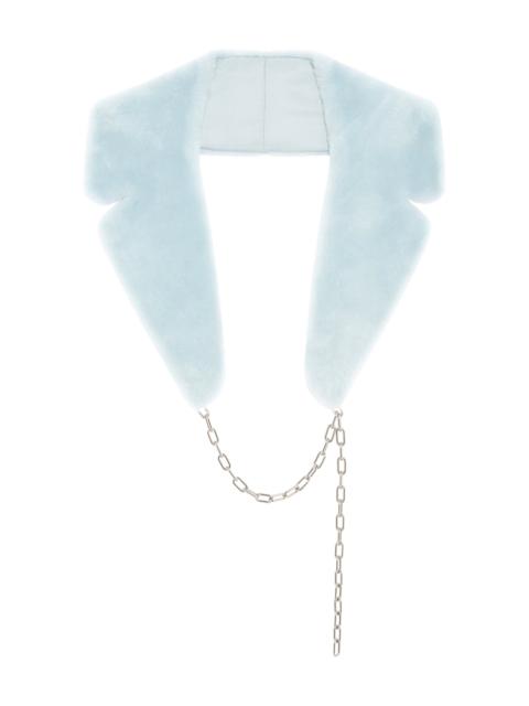 GABRIELA HEARST Demeter Coat Collar in Light Blue Shearling