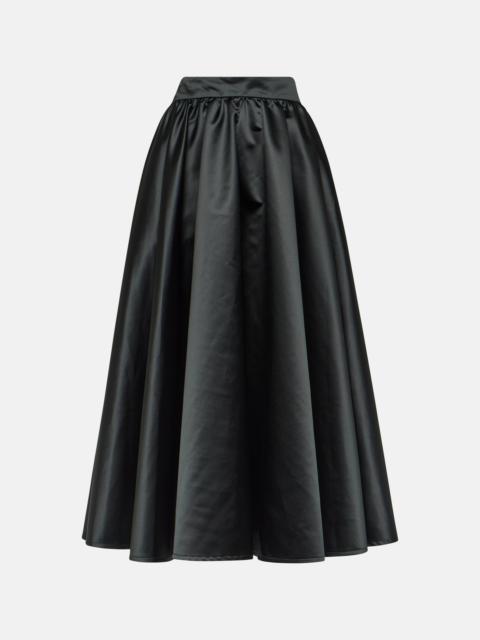 PATOU High-rise duchesse satin maxi skirt