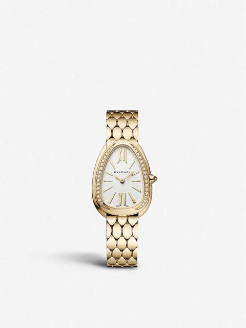 BVLGARI 103147 Serpenti Seduttori 18ct yellow-gold and diamond quartz watch