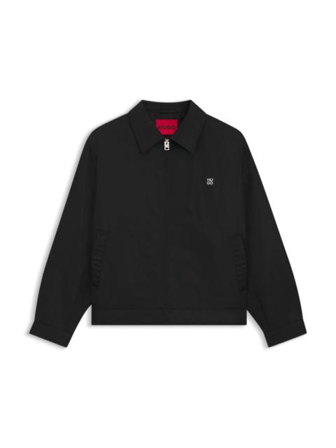 HUGO WATER-REPELLENT JACKET WITH STACKED-LOGO TRIM