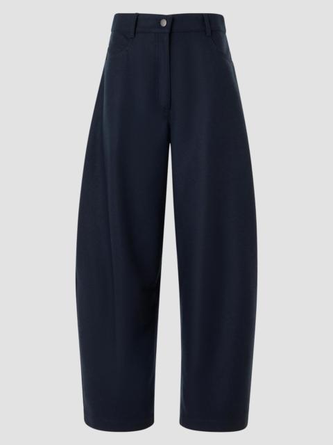 AKRIS Women's Farrow Wool Flannel Pants - Navy