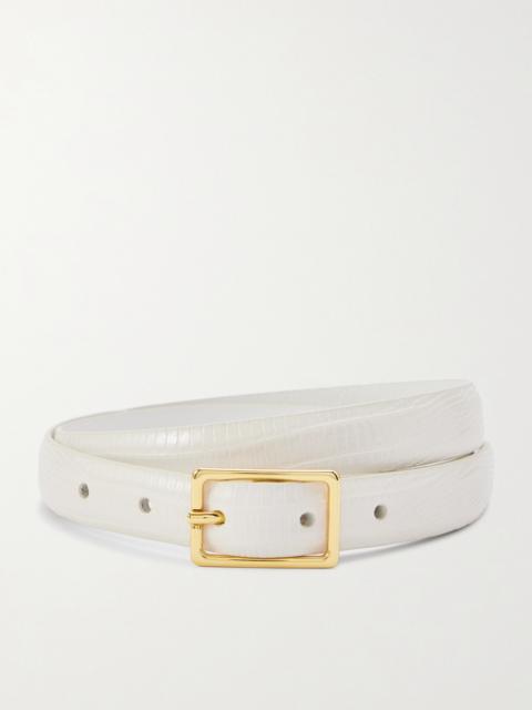 Anderson's Croc-effect Leather Belt