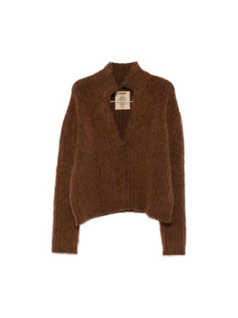 UMA WANG Wool blend polo sweater