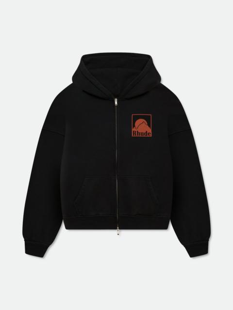 Rhude MOONLIGHT BADGE FULL-ZIP HOODIE