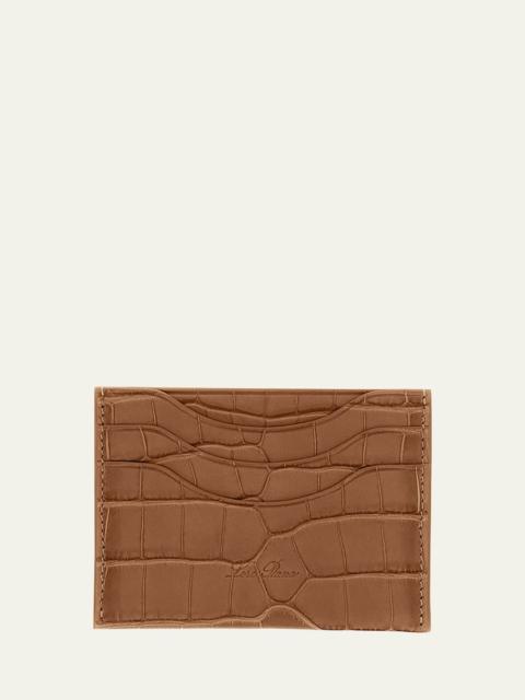 Loro Piana Men's Soft Alligator Card Holder