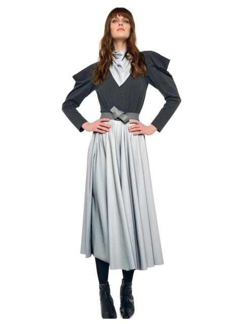 NORMA KAMALI FLARED SKIRT TO MIDCALF