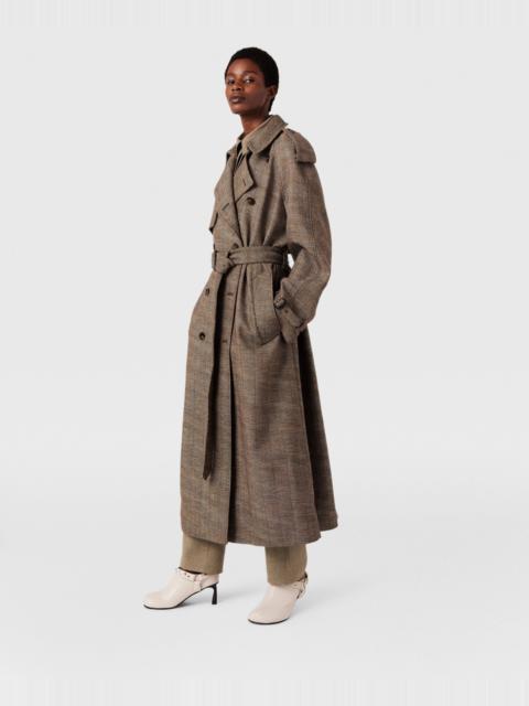 Stella McCartney Belted Check Trench Coat