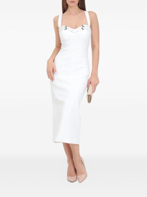 VERSACE JEANS COUTURE buckle-embellished midi dress