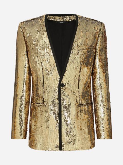 Sequined Sicilia-fit jacket
