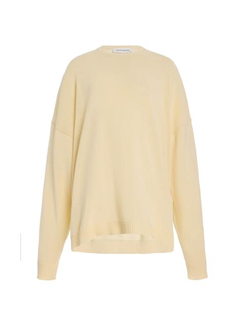 The Frankie Shop Basel Cotton-Blend Sweater yellow
