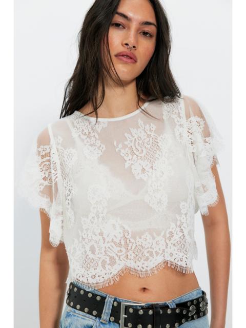 FREE PEOPLE Lunar Ash Lace Top