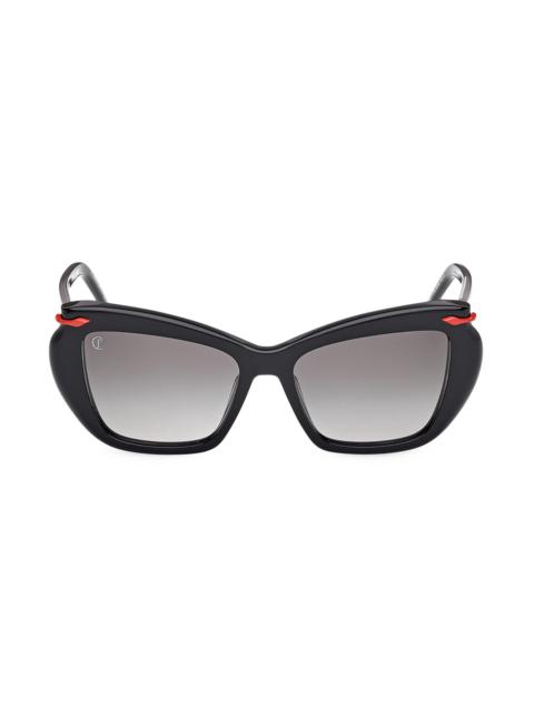 Christian Louboutin Women's 53MM Square Sunglasses - Black