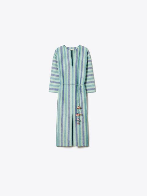 TORY BURCH Striped Linen Caftan