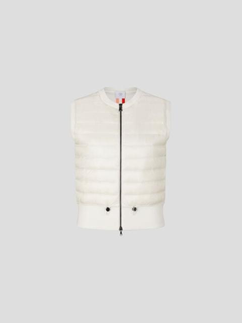 BOGNER Allisa Hybrid knitted vest in Off-white