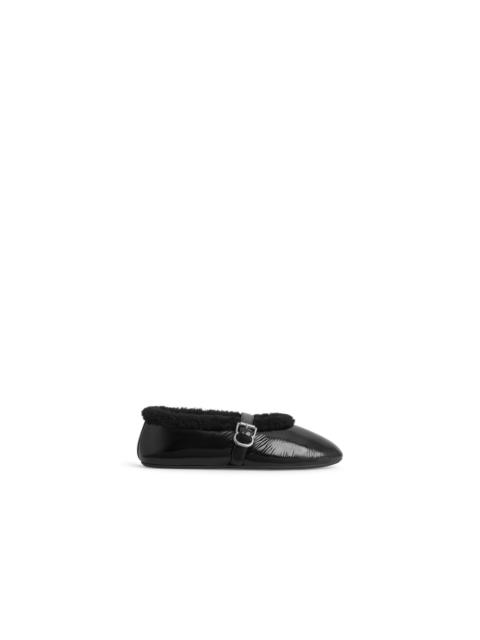 Alaïa BALLET FLATS IN NAPLACK SHEARLING