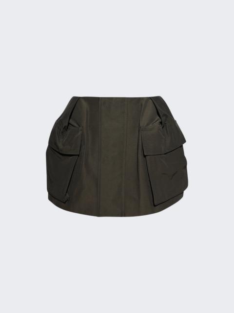sacai Grosgrain Shorts Khaki