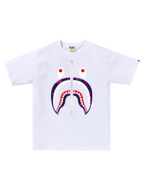 BAPE Color Camo Shark Tee 'White/Purple'