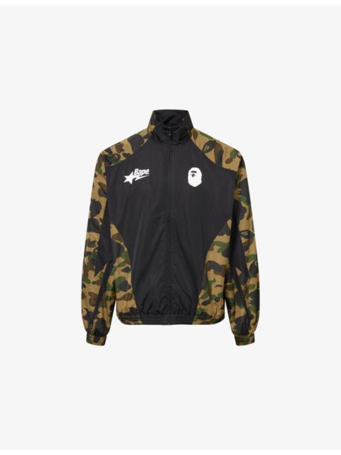 A BATHING APE® Camo-Print Funnel-Neck Shell Jacket