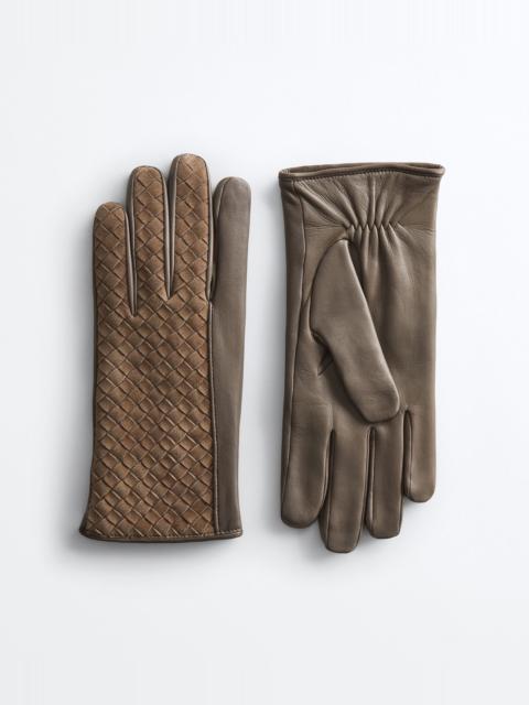 Bottega Veneta Intrecciato Suede Leather Gloves