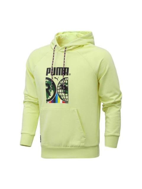 PUMA Casual Graphic Hoodie 'Green Black' 531329-40