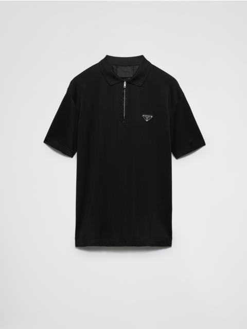 Piqué polo shirt with Re-Nylon details