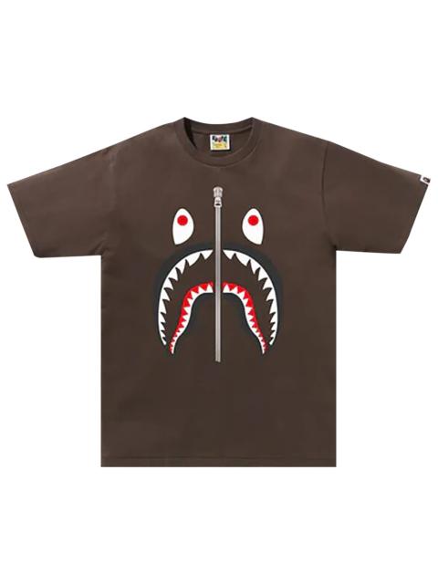 A BATHING APE® BAPE Shark Tee 'Brown'