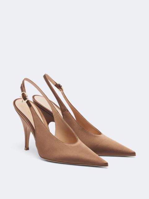 Gianvito Rossi Sofia satin slingback pumps