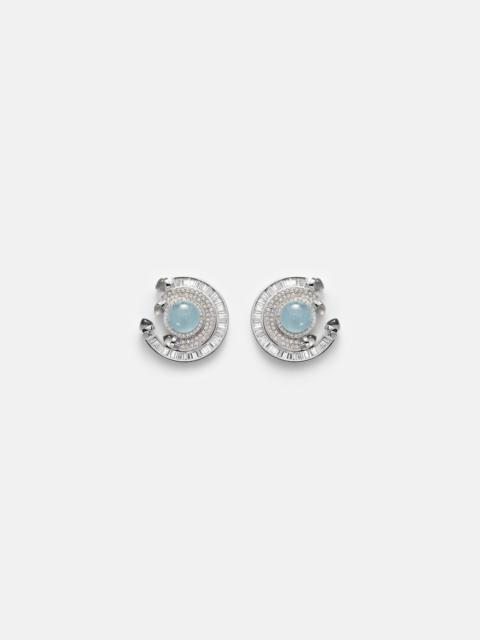 ANANYA Chakra 18kt white gold earrings with pearls and gemstones