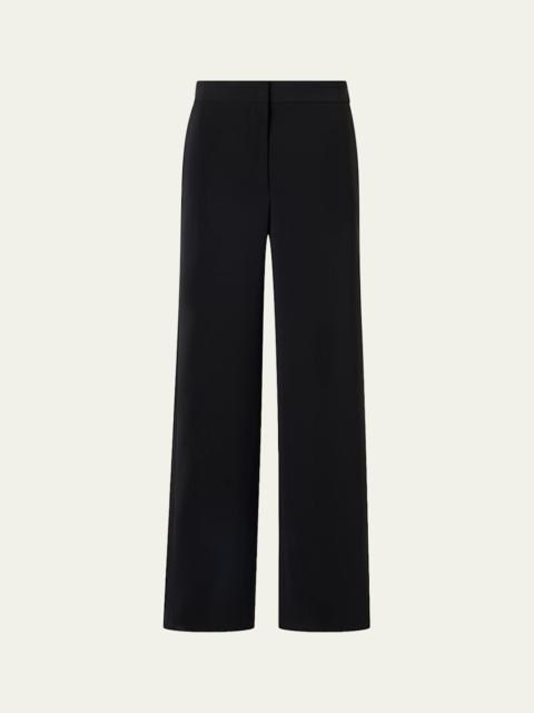 AKRIS Marlon Cropped Pants in Signature Laser-Cut Crepe