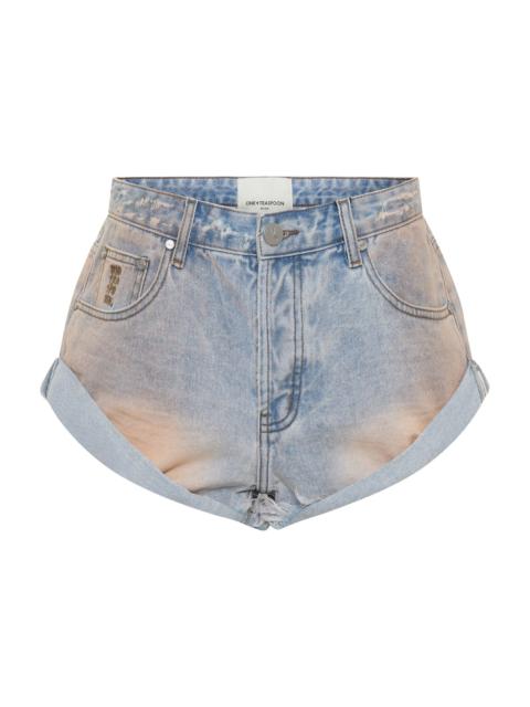 ONE TEASPOON Bandits Low Waist Denim Shorts - Palm Springs Blue
