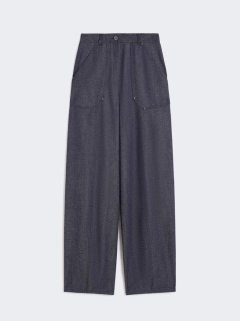 Max Mara ABETAIA Denim-effect wool trousers
