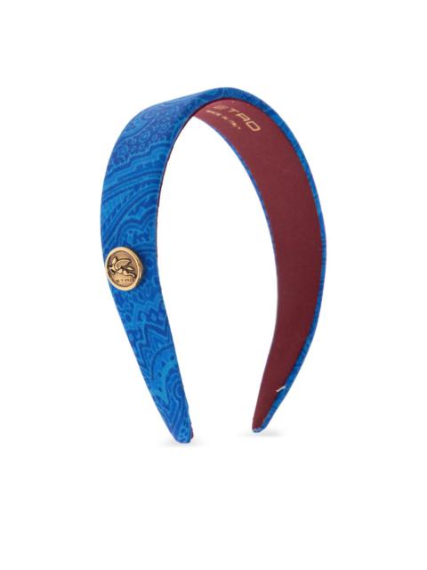 Etro patterned logo-plaque headband
