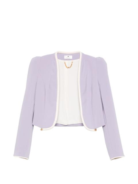 ELISABETTA FRANCHI contrast-trim open-front jacket