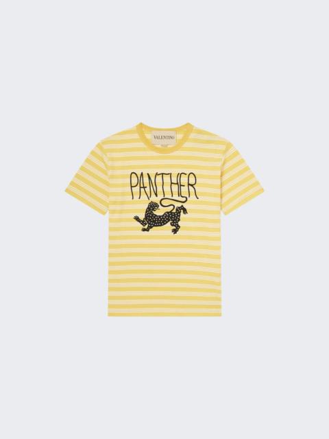 Valentino Panther Jersey Tee Giallo And Burro