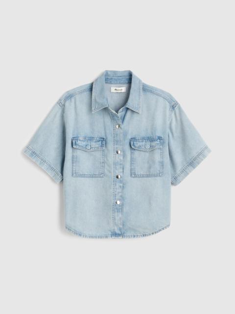 Madewell Airy Denim Utility-Pocket Shirt in Foster Wash
