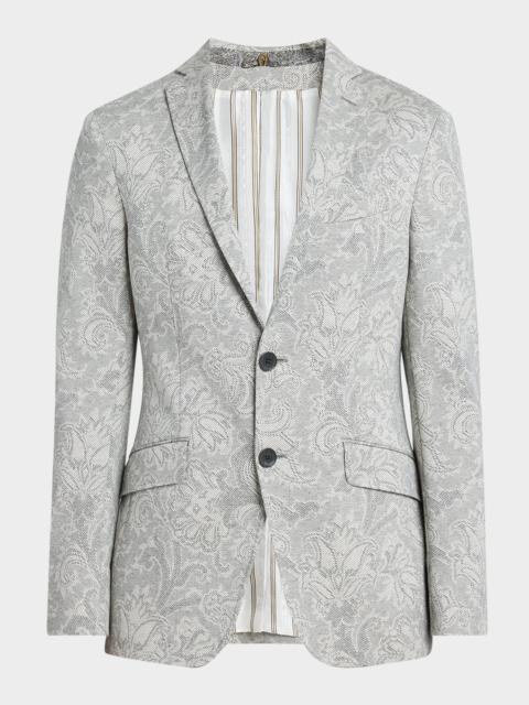 Etro Men's Cotton Paisley Jacquard Two-Button Sport Jacket