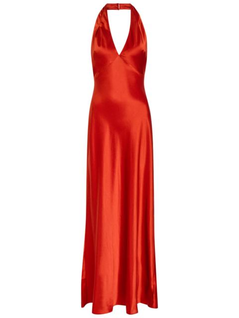 Reformation Reformation Daniela Halterneck Silk Dress