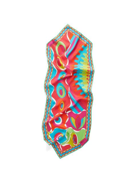 Bersaglio-print silk twill scarf