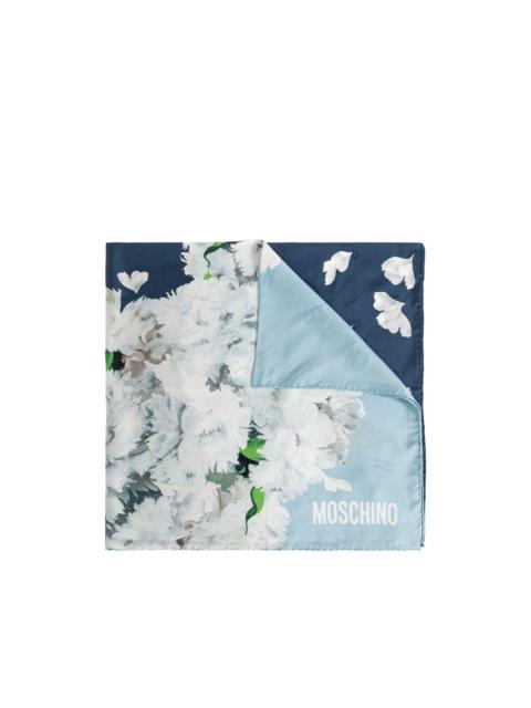 Moschino floral-print silk scarf