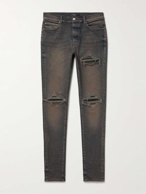 AMIRI MX1 Skinny-Fit Panelled Distressed Jeans