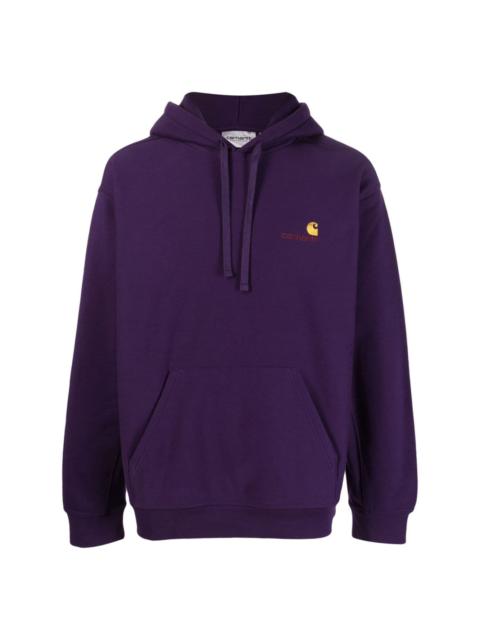 logo-embroidered hoodie