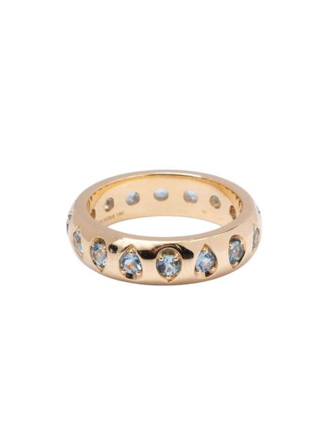 FOUNDRAE Forever And Always A Pair - Love Aquamarine Gemstone Band