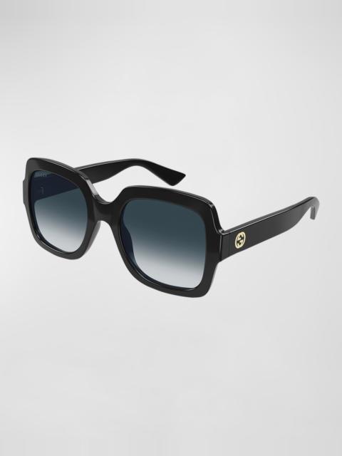 GUCCI Gradient GG Square Injection Plastic Sunglasses