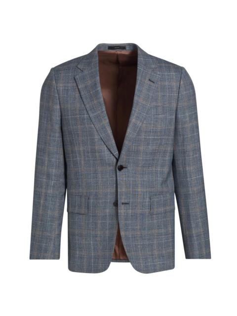 Paul Smith Men's Glen Plaid Wool-Blend Tailored-Fit Jacket - Greyish Blue