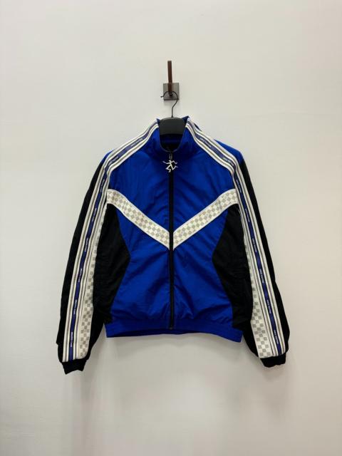 Louis Vuitton Louis Vuitton SS22 Blue Plaid Striped Turtleneck Zip-Up Jacket