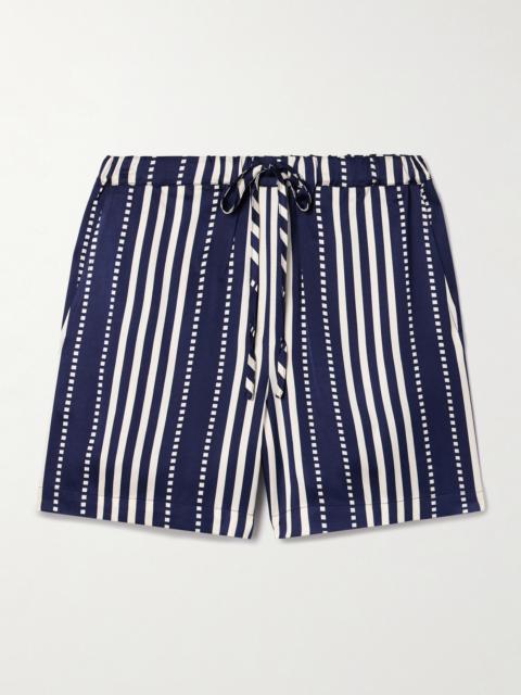 lemlem Safia Striped Satin Shorts