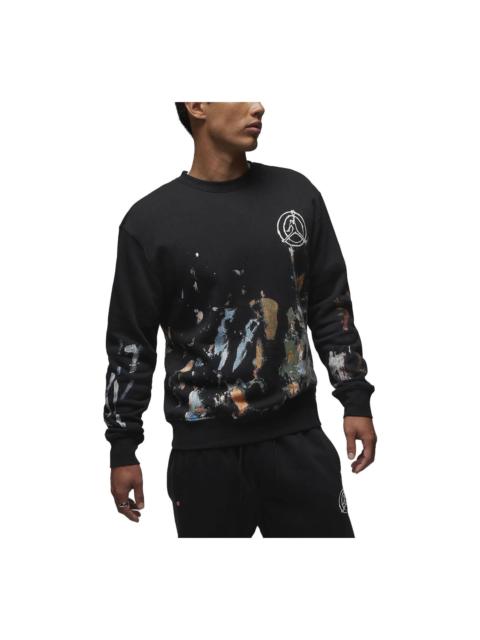 Jordan Air Jordan Artist Series by Jammie Holmes Fleece Crew-Neck Sweatshirt 'Black' FB6991-010